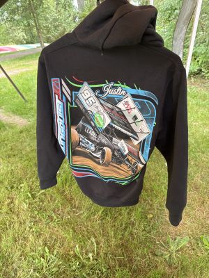 Black Sprint Car Hoodie