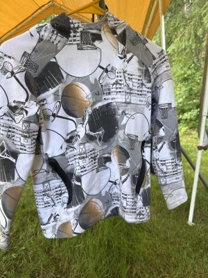 Basketball Print Long-Sleeve Shirt