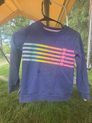 Navy Rainbow Stripe Sweatshirt