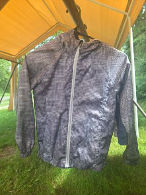 Gray Textured Windbreaker Jacket