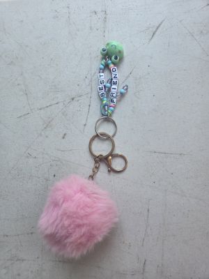 Best Friend Pom Pom Keychain