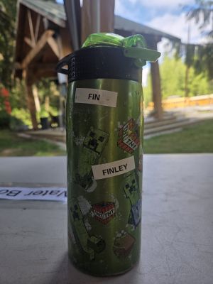 Green Minecraft Water Bottle
