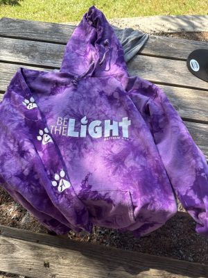 Purple Tie-Dye "Be The Light" Hoodie