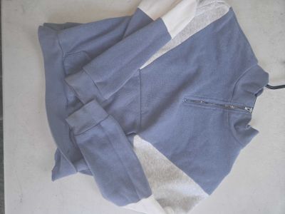 Blue and Gray Zip Jacket