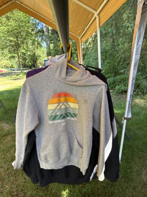 Gray Woodinville Ski Bus Hoodie