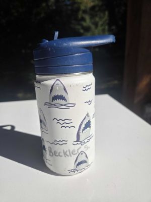 Shark Print Water Bottle