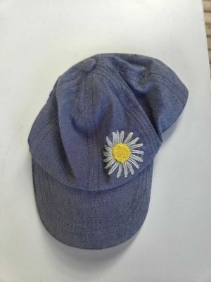 Blue Denim Cap with Daisy