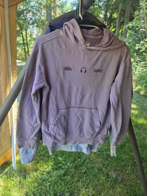 Purple "Music" Graphic Hoodie