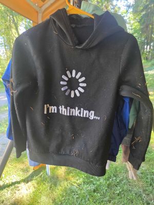 "I'm Thinking" Black Hoodie