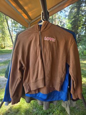Brown "LOVE" Zip Jacket