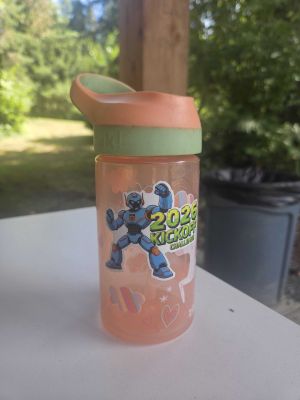 Peach Robot Water Bottle
