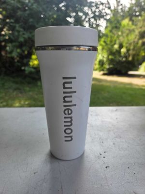 White Lululemon Travel Mug