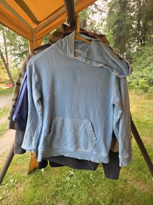 Light Blue Hooded Sweatshirt
