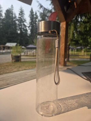 Clear Water Bottle with Cap