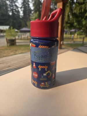 Construction Print Water Bottle