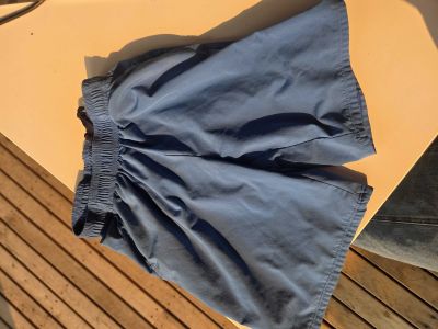Blue Elastic-Waist Shorts