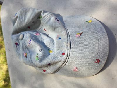 Light Denim Embroidered Baseball Cap