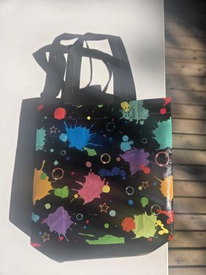 Colorful Paint Splatter Tote Bag