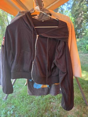 Dark Brown Zip-Up Hoodie