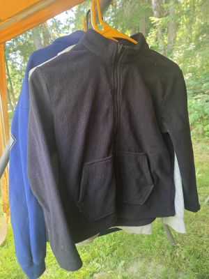 Black Fleece Zip-Up Jacket