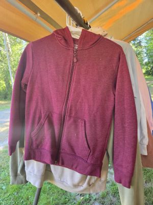 Maroon Zip-Up Hoodie