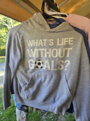 Gray Soccer Goals Hoodie