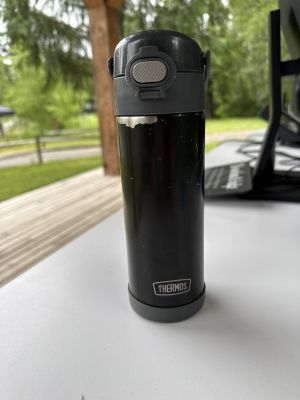Black Thermos Travel Bottle