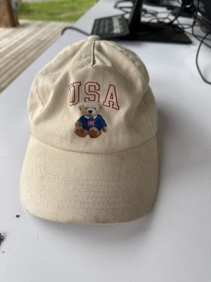 Cream USA Polo Bear Cap