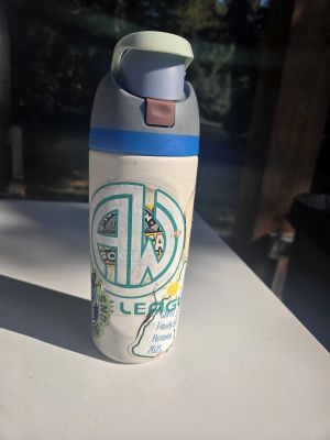 White Water Bottle with Logo
