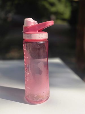Pink Flip-Top Water Bottle