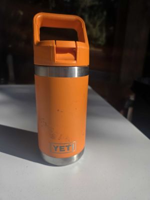 Orange YETI Rambler Bottle