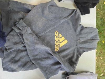 Gray Adidas Zip-Up Hoodie