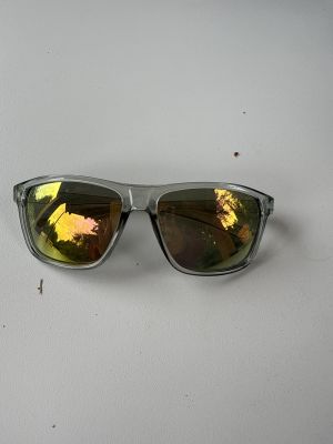 Clear Frame Mirrored Sunglasses