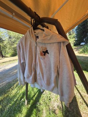 Gray Teddy Bear Hoodie