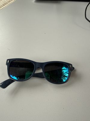 Navy Blue Mirrored Sunglasses