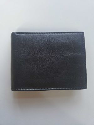 Black Leather Bifold Wallet