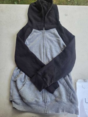 Gray and Black Zip Hoodie