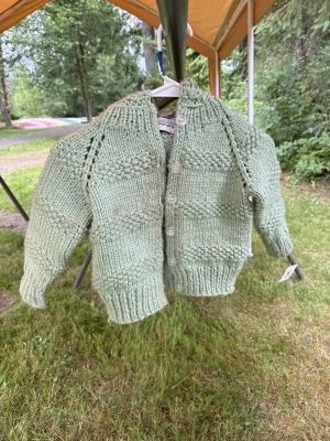 Green Knit Child's Cardigan