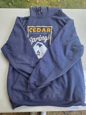 Navy Cedar Springs Hoodie