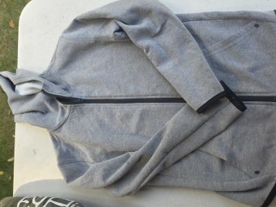 Gray Zip-Up Hooded Jacket