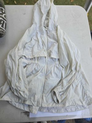 White Hooded Windbreaker Jacket