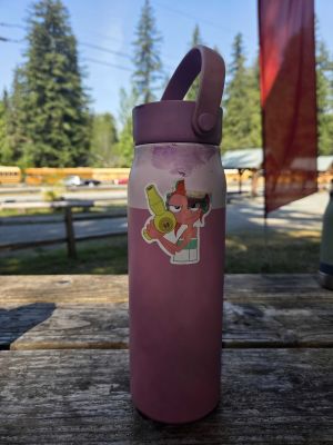 Pink Water Bottle Sticker