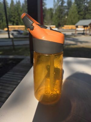 Orange Flip-Top Water Bottle