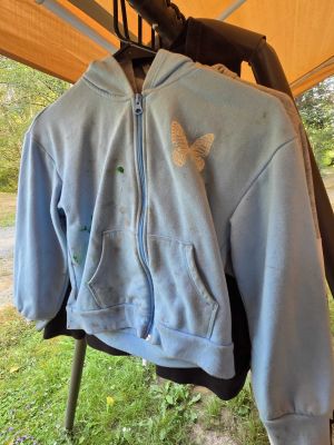 Light Blue Zip-Up Hoodie