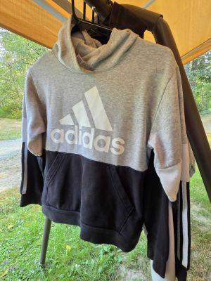 Adidas Gray Black Hoodie