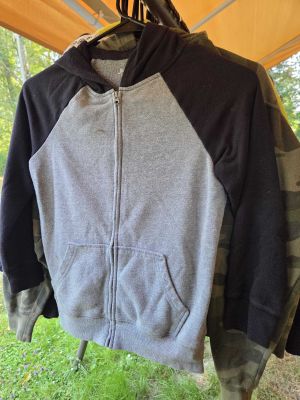 Gray and Black Zip Hoodie