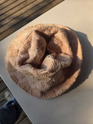 Peach Textured Bucket Hat